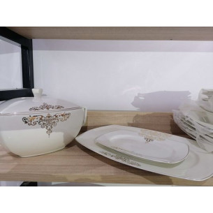 Service à table TAPIS PLATINE 56 pièces