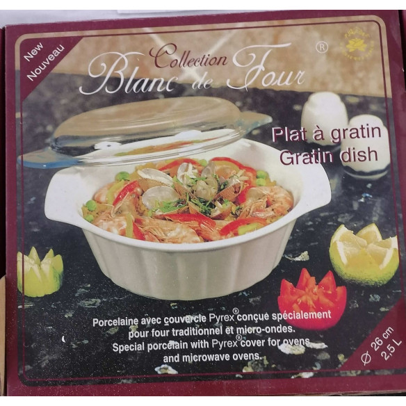 Plat à gratin blanc