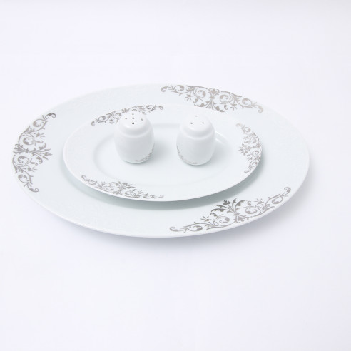 Service à table TAPIS PLATINE 56 pièces