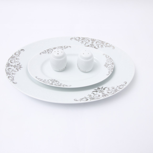 Service à table TAPIS PLATINE 56 pièces