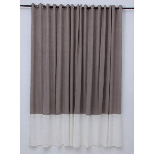 Rideau hayek bi-couleurs en dentelles