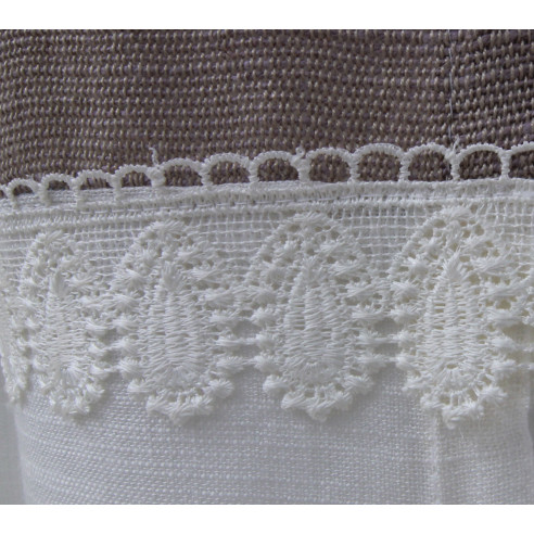 Rideau hayek bi-couleurs en dentelles