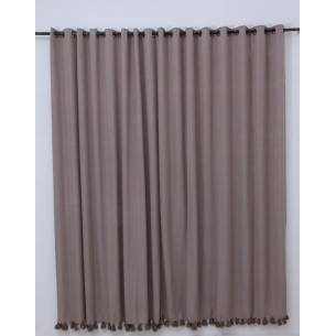 Hayek curtain with sequin pompoms