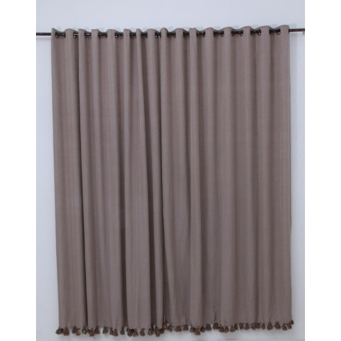 Hayek curtain with sequin pompoms
