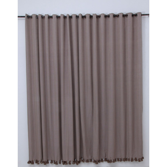 Hayek curtain with sequin pompoms