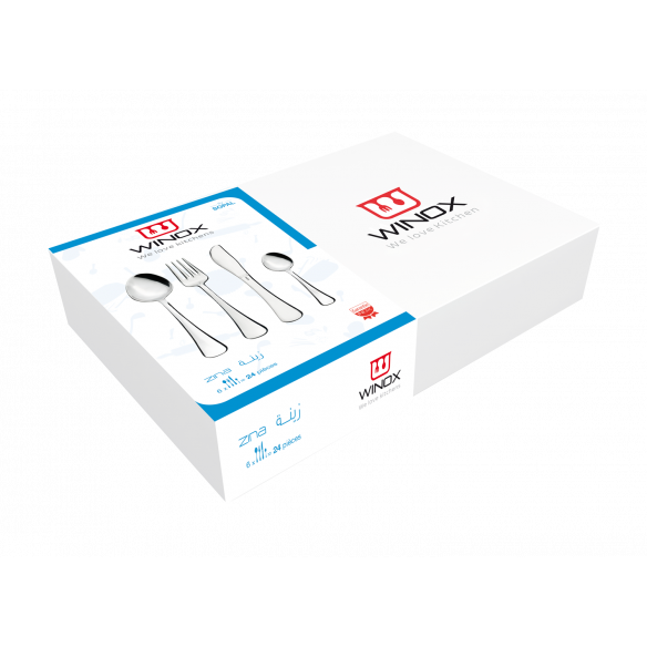   COFFRET EN CARTON COUVERT DE TABLE ZINA 30P 6x5 