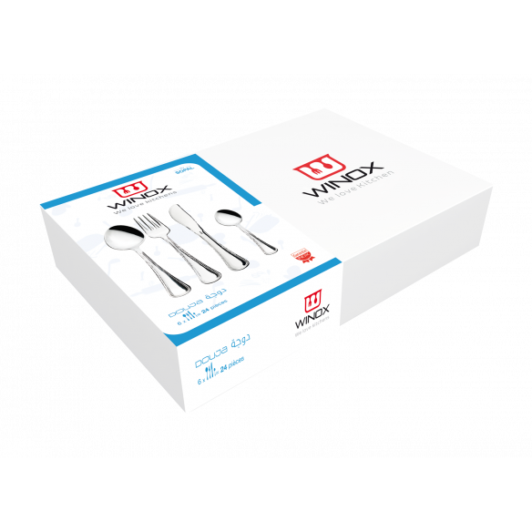   COFFRET EN CARTON COUVERT DE TABLE DOUJA 20P 4x6 