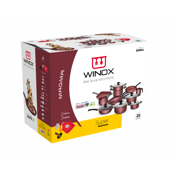   BATTERIE 25 PIECES MAGMA  