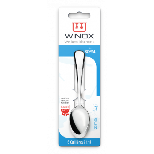   BLISTER CUILLERES A THE SERIE ZINA 6P 