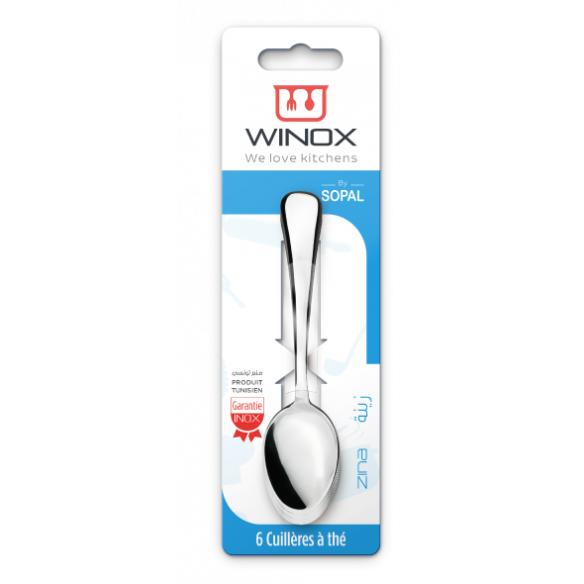   BLISTER CUILLERES A THE SERIE ZINA 6P 