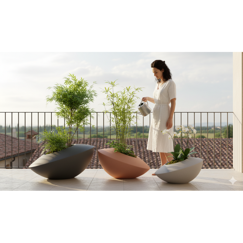 Sonic 80cm Modern Garden Trough Planter