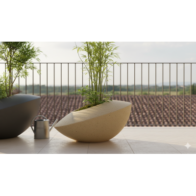 Bac à Fleurs Extérieur Sonic 80 cm | Jardinière Moderne 2