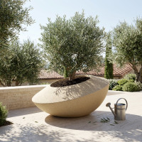 Bac à Fleurs Design Sonic 80cm pour Terrasse et Jardin