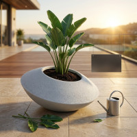Bac à Fleurs Design Sonic 80cm pour Terrasse et Jardin