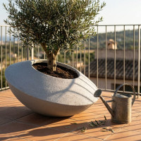 Bac à Fleurs Design Sonic 80cm pour Terrasse et Jardin