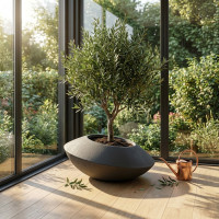 Bac à Fleurs Design Sonic 50 pour Jardin et Terrasse