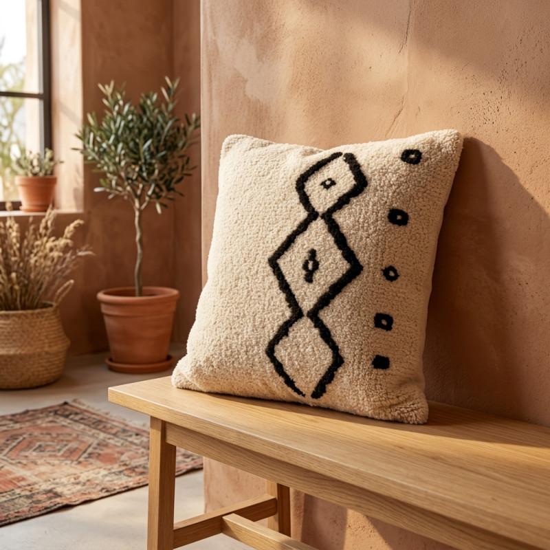 Coussin Berbère Artisanal MAYSSA Fait Main