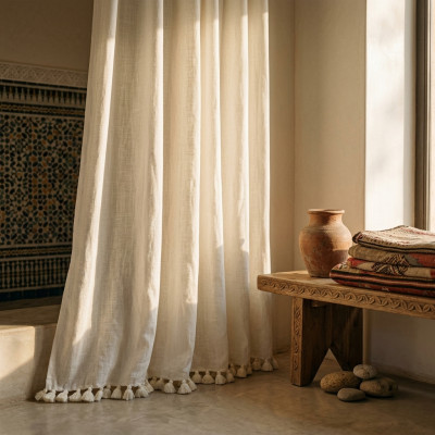Artisan Hayek Pom-Pom Tassel Curtain 2