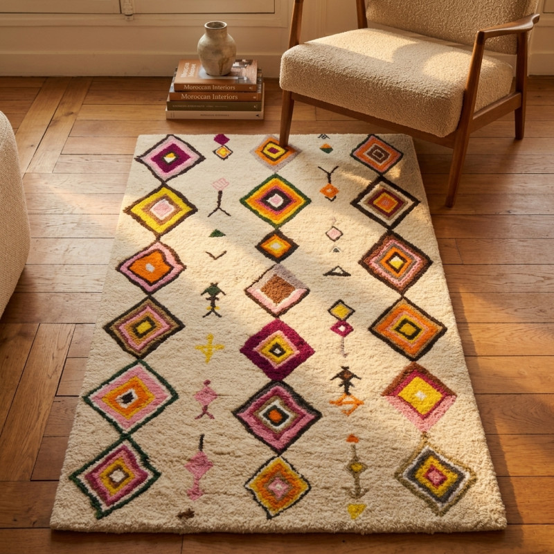 LEANNA Authentic Hand-Knotted Berber Wool Rug