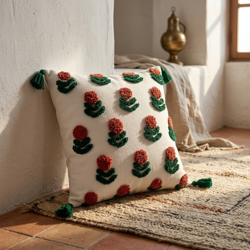Artisanal Berber Kilim Cushion 'Sahara'