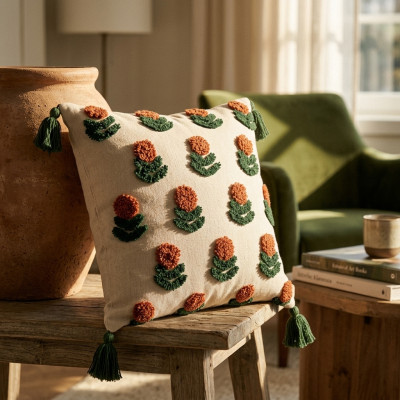 Coussin Personnalisé Aster - Motif Floral 40x40 cm 2