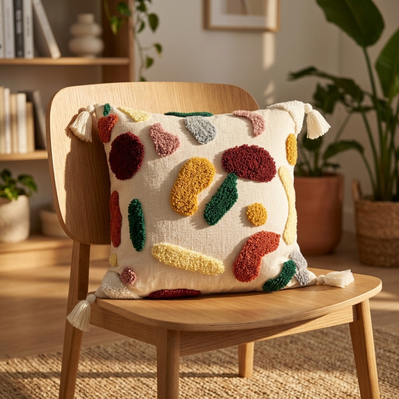 Vibrant Multicolour Decorative Cushion 40x40cm