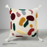 Coussin Décoratif Multicolore Vibrant 40x40 cm