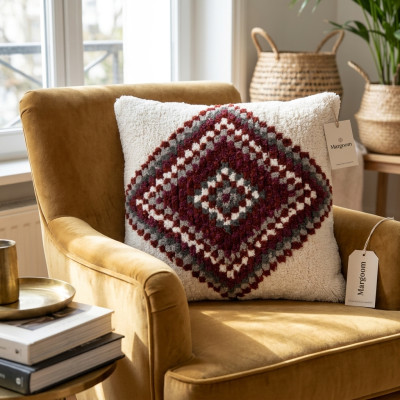 Handwoven Multicolor Berber Cushion