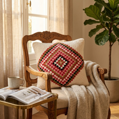 Coussin Berbère Coloré Artisanal - Margoom