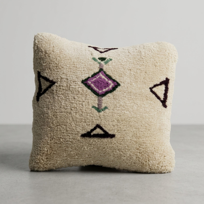 LYA Handmade Berber Wool Cushion