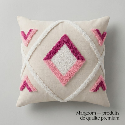 Colorful Embroidered Decorative Cushion - 40x40cm 2