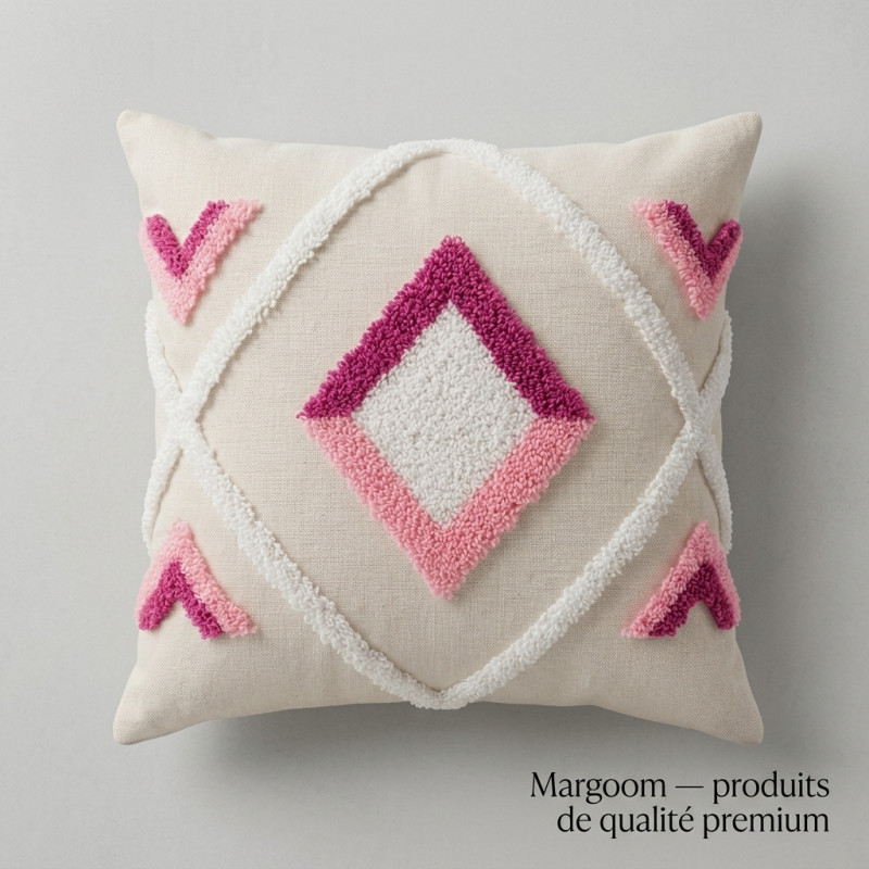Colorful Embroidered Decorative Cushion - 40x40cm