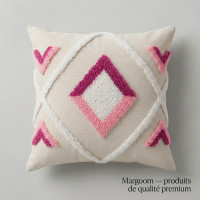 Colorful Embroidered Decorative Cushion - 40x40cm
