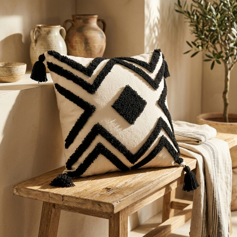 Coussin Artisanal Fait Main Margoom - 40x40cm