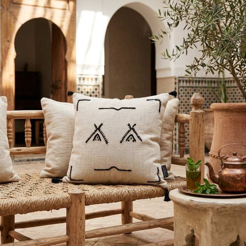 BERBER CUSHION »TAMARIS» COTTON 45cm / 45cm