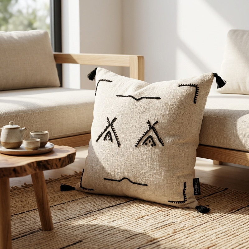 BERBER CUSHION »TAMARIS» COTTON 45cm / 45cm