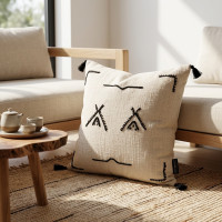 COUSSIN BERBERE  » TAMARIS » COTON 45cm/45cm