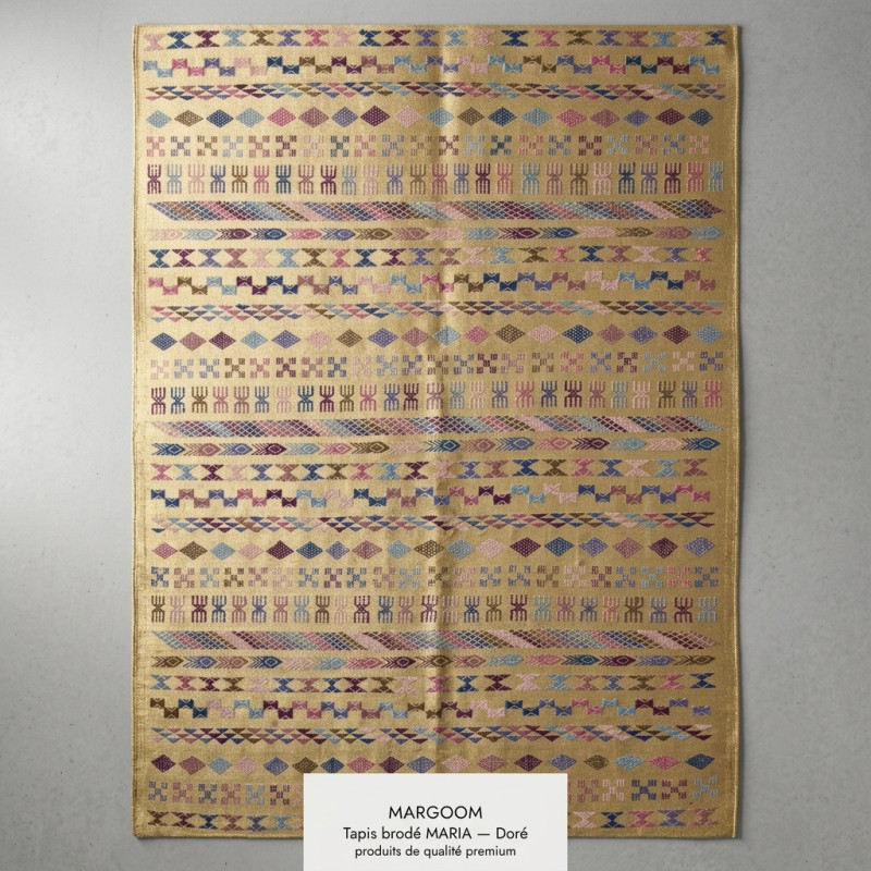 Maria Handmade Berber Embroidered Wool Rug