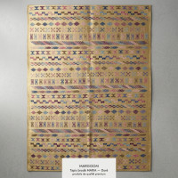 Tapis Berbère Brodé Maria en Laine - Fait Main