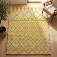 Tapis Berbère en Laine FLORA - Fait Main Authentique