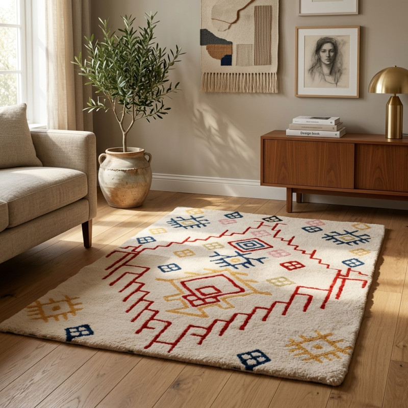 Tapis Berbère ANA en Laine Authentique Fait Main