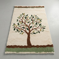 Artisanal Handwoven Cushion Cover - Natural Wool