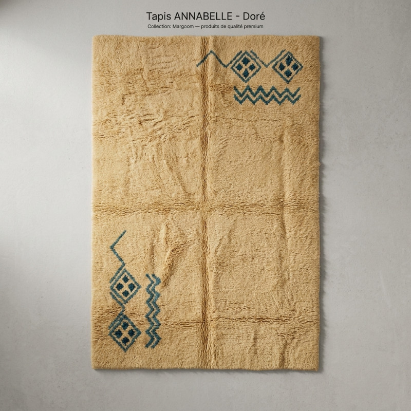 Tapis Berbère Annabelle en Laine Fait Main...