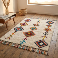 INAIA Hand-Woven Wool Berber Rug