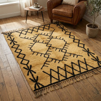 LISON Handmade Wool Berber Rug