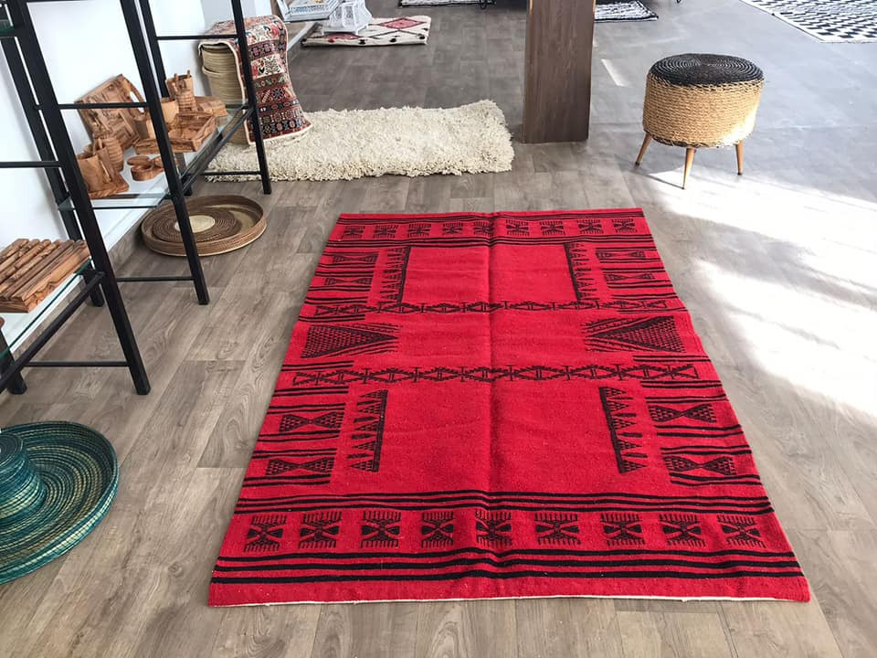 The margoum, typically Tunisian carpet
